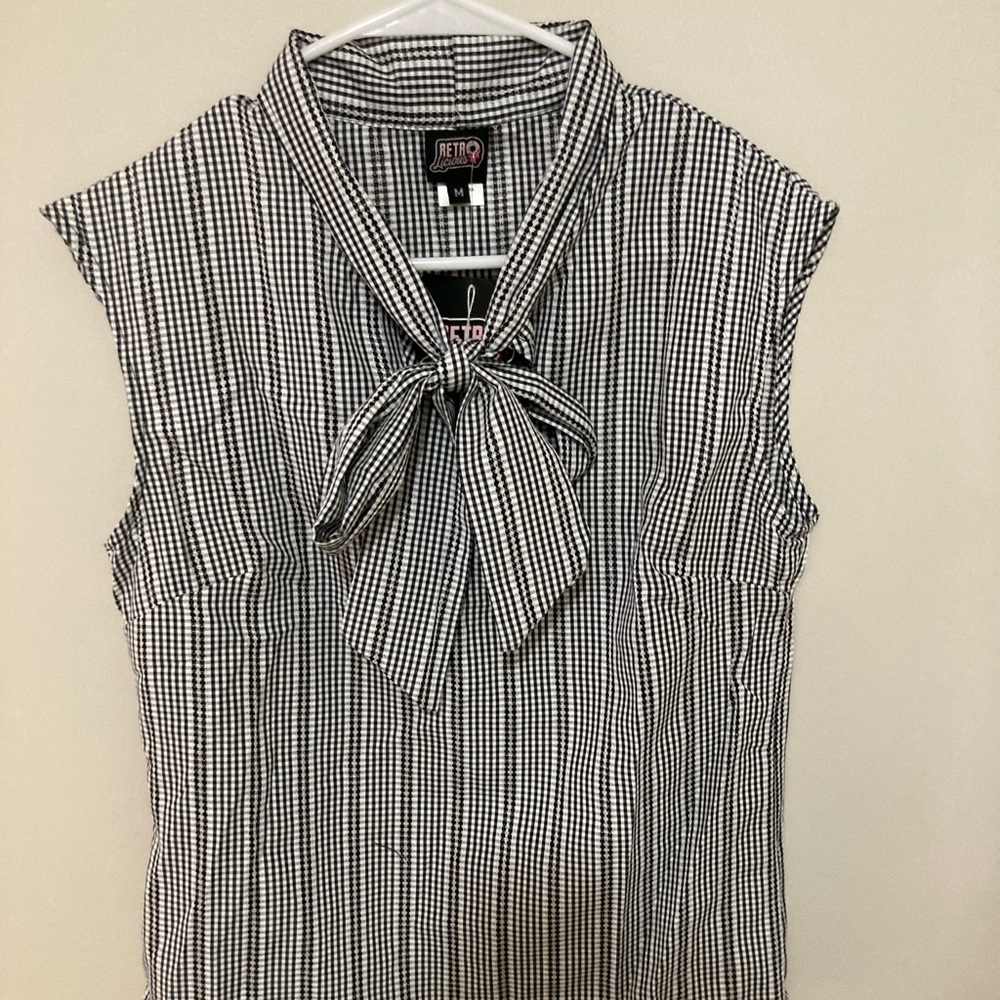 Gingham print top